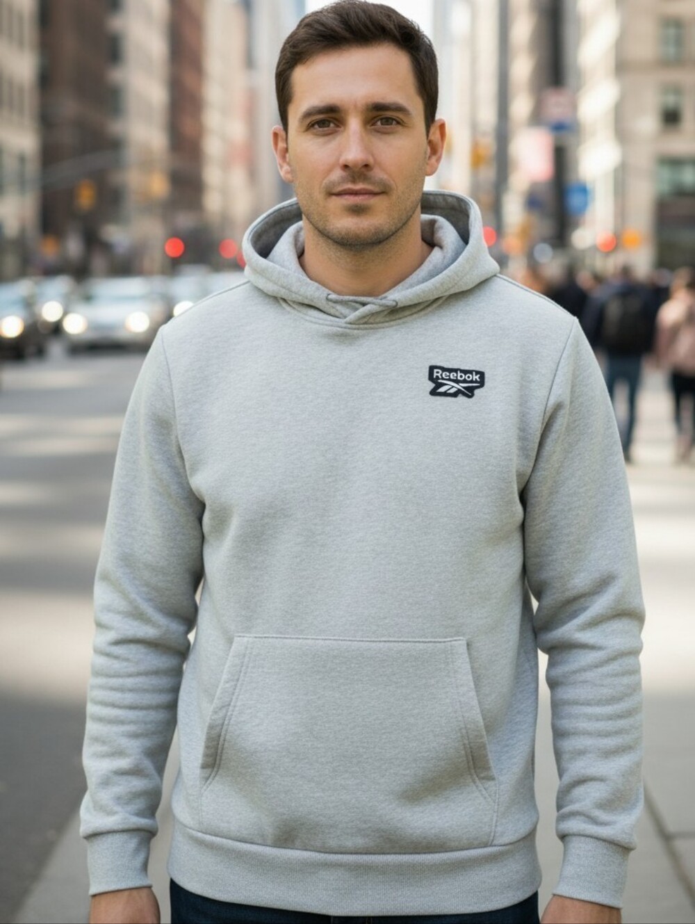 Reebok Men’s Light Gray Pullover Hoodie